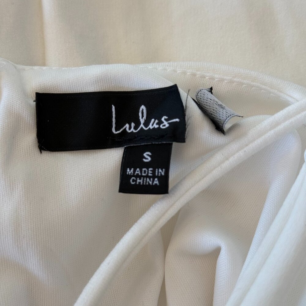 Lulu's Elegant White Ruffle Mini Dress - Picture 13 of 14